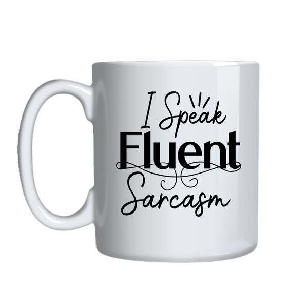 Fluent sarcasm Coffee Mugs for Him Her with Words Graphic Cups Present 050