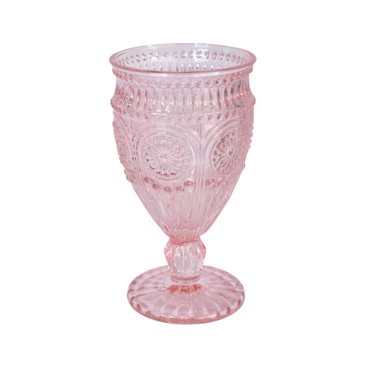 Embossed Pink Wine Glasses (Set of 12) Buy Online in South Africa