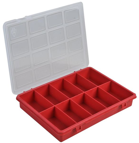 General Purpose Storage Box, 10-Grid, Plastic,