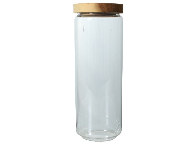 Glass Storage Container Acacia Lid 1300ml