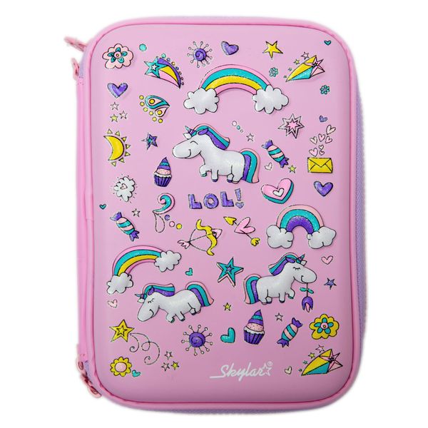 Skylar Scented Unicorn Hard Shell Pencil Case Single Zip