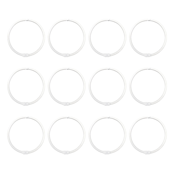 Shower Curtain Rings, Rings Rust Proof, White