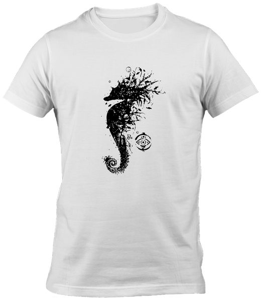 TUP White T-Shirt - Rippled Searahorse