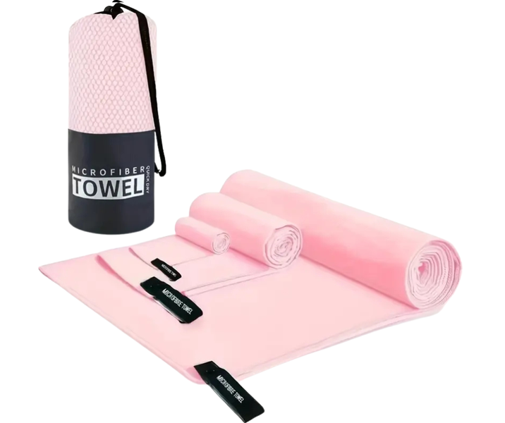 Fitness Gym Towel Set of 3 with Mesh Carry Bag