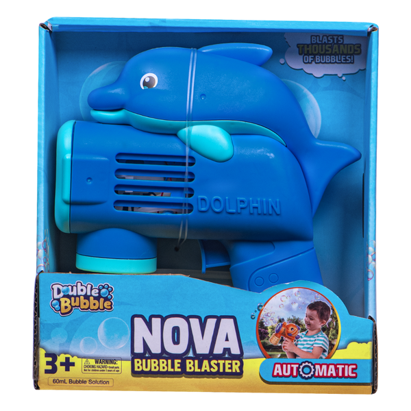 Double Bubble Nova Electronic Bubble Gun - Bubble Blaster Machine for Kids