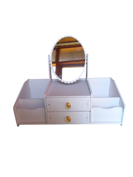 Desktop Cosmetic Storage Organizer With Drawers and Mirror SB002