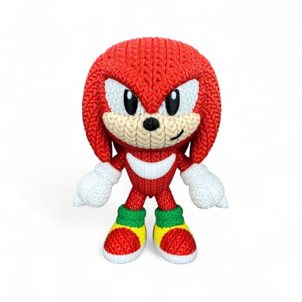 Knuckles Crochet-Style Collectible Figure | Knitted Texture Character