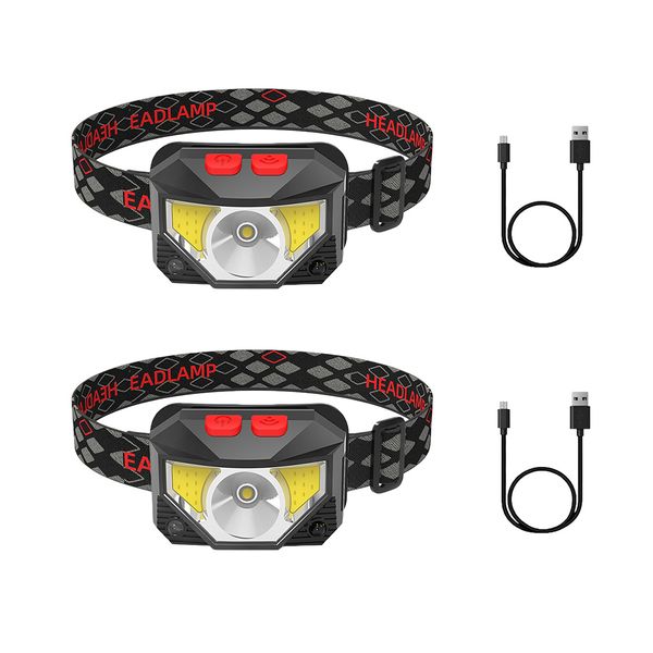 Headlamp Rechargeable, Lumen Ultra-Light Bright LED Rechargeable Headlight