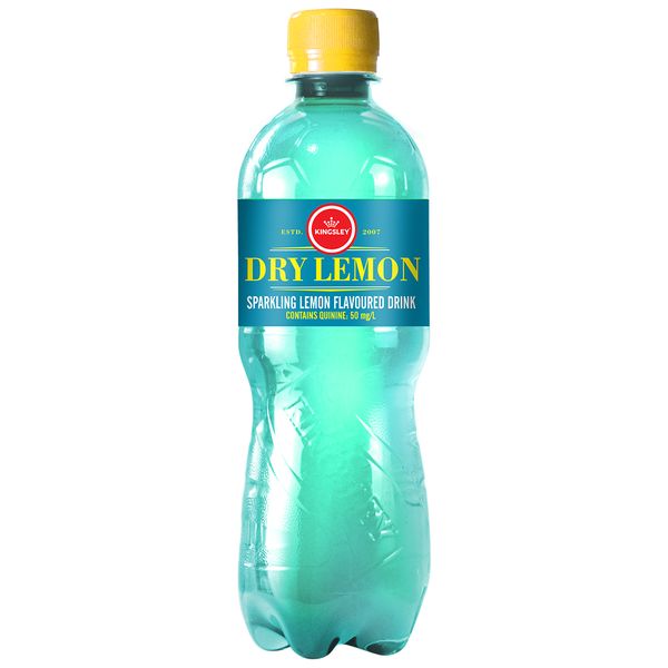 Kingsley Sparkling Soft Drink - Dry Lemon (24 x 500ml PET)
