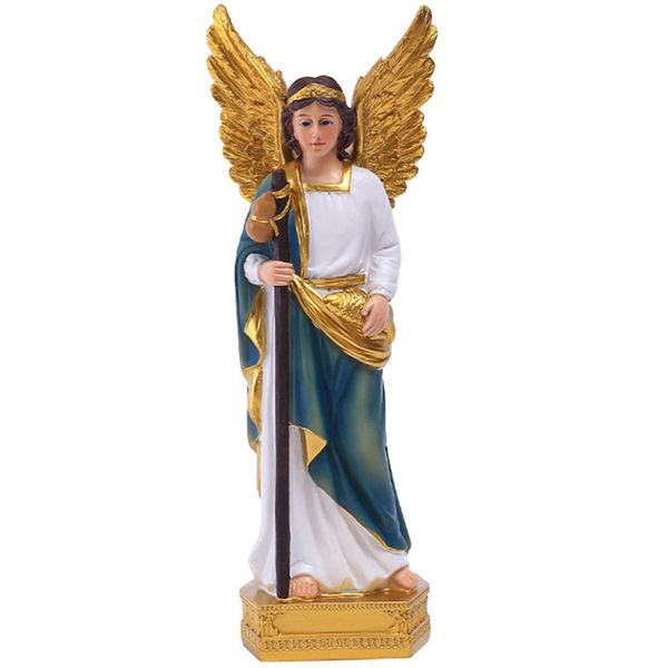 Home Decor Novelty Gold Angel Pedestal Statuette(23cm)