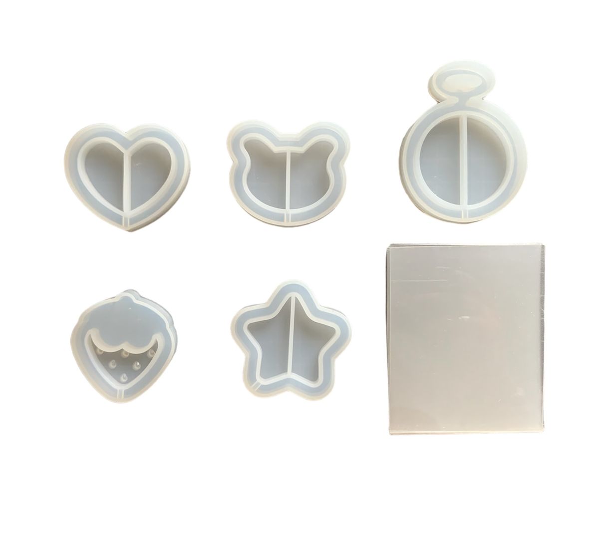 Set of 5 silicon Shaker Molds with 10 Sheets for Epoxy Resin | Shop ...