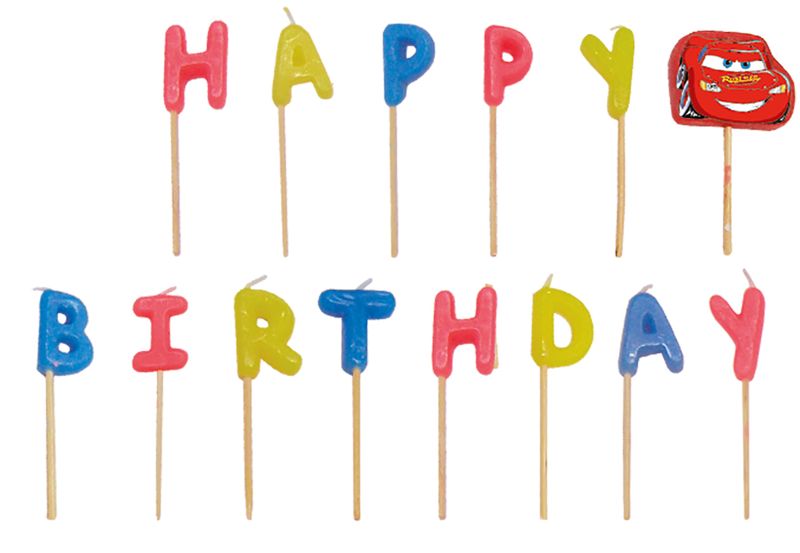 Cars 3 Party Favor Hbday Toothpick Candles