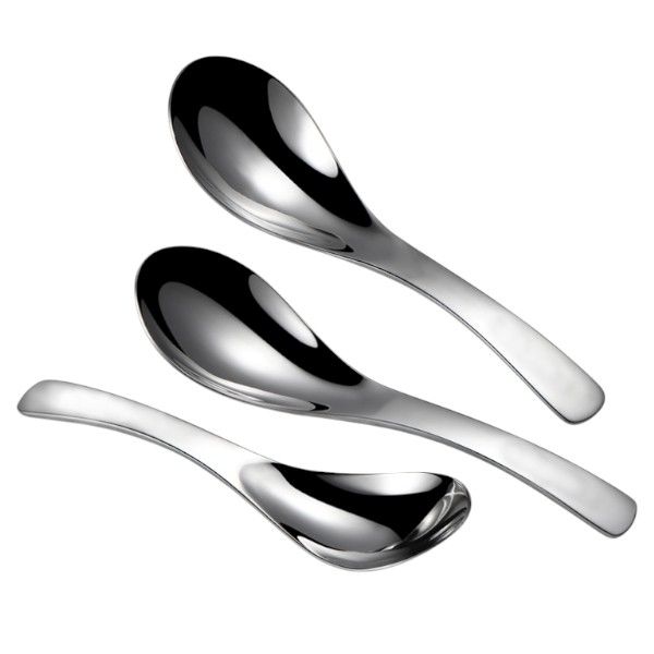 Stainless Steel Spoon Set - Dark Silver 3-Piece