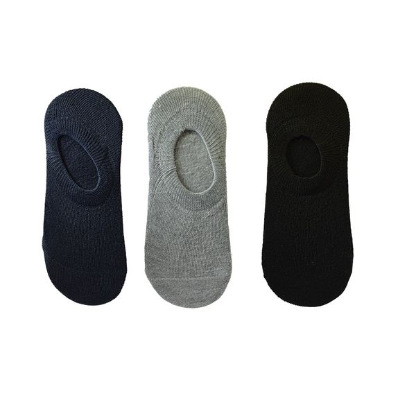 Black Color Oriented Low Cut Comfortable Ankle Socks-3 Pairs