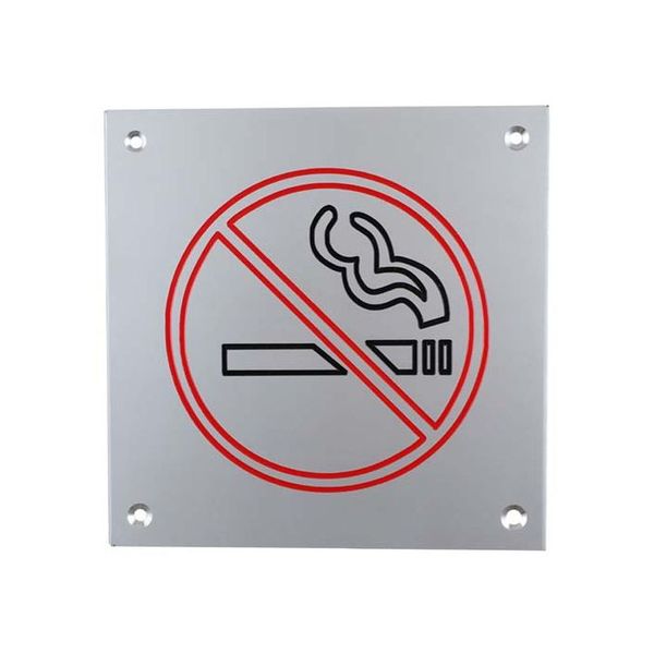 Aluminum Plate No Smoking Sign 150 x 150 x 2mm