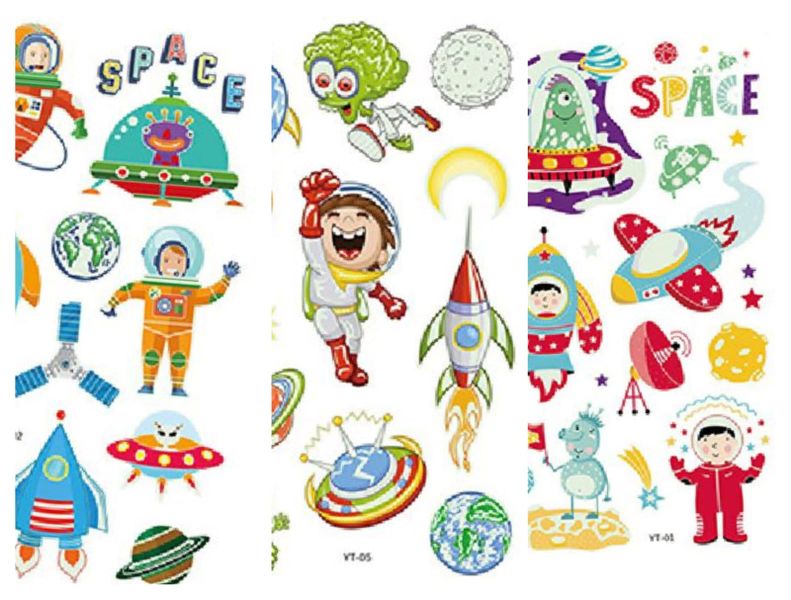 Kids Tattoos Luminous Range - Space