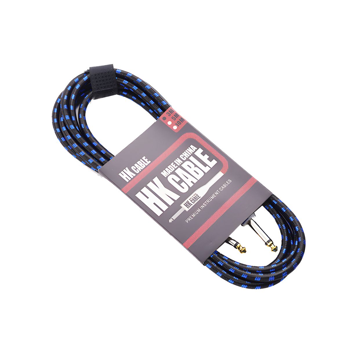 3m-Instrument HK Cable with Tweed Woven Jack Noiseless Guitar/Bass Cord