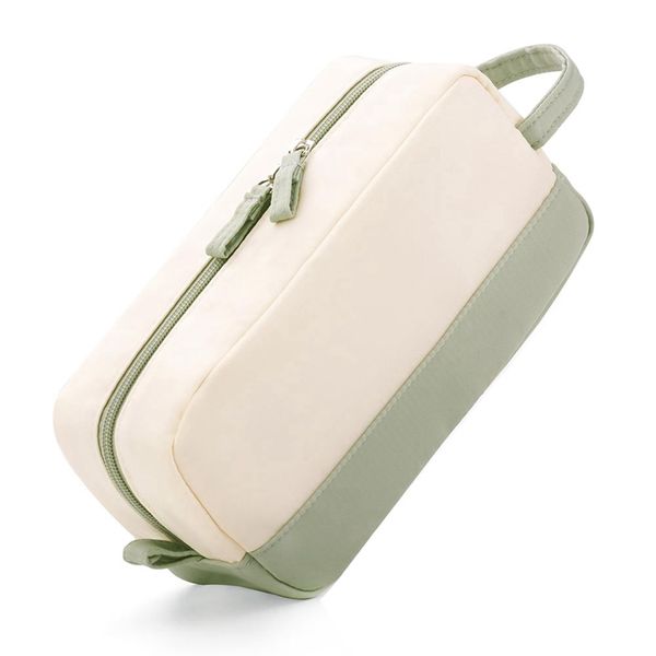Large-Capacity Pencil Case With Handle-Light Green