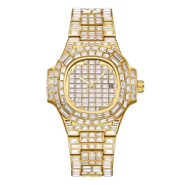 Fashionable Biamond-Studded Gypsophila Quartz Watch