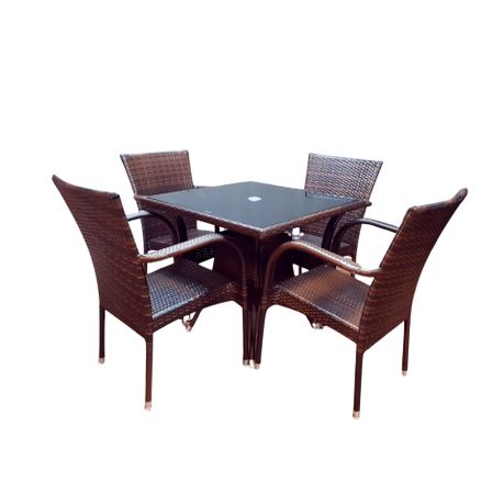 Outdoor Rattan Patio Furniture Set 5 Piece Shop Today. Get it Tomorrow takealot