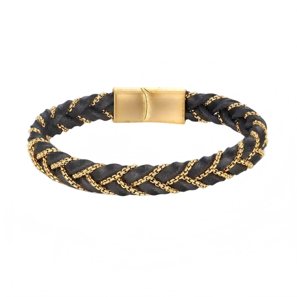 Simple New Men's Leather Bracelet Buckle Valentine's Day Charm Bangle Gift