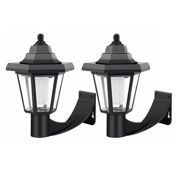 2Piece Solar Decks Lights Fence Post Solar Lights For Patio Pool Stairs
