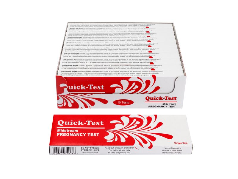 Quick Test Pregnancy Midstream Test - 10 Tests
