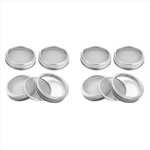 Stainless Steel Sprouting Jar Lid For Wide And Wide Mouth Mason Jar