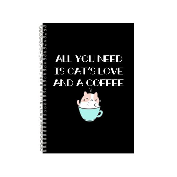 Cat's Love Notebook Pet Gift Idea Writing Book A4 Notepad Pad 23