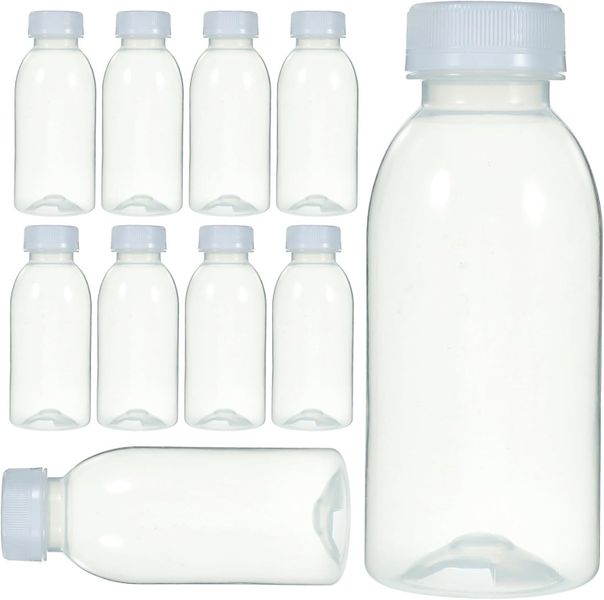 10pcs 300ml Heat-Resistant Plastic Milk Tea Drinking Bottles for Travel