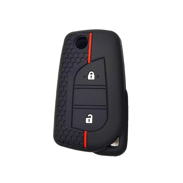 Silicone Car Key Remote Cover Compatible For Toyota Yaris CH-R - 2 Buttons