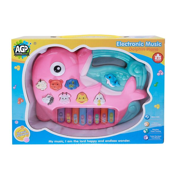 Multifunctional Educational Musical Dolphin Piano Toy For Kids
