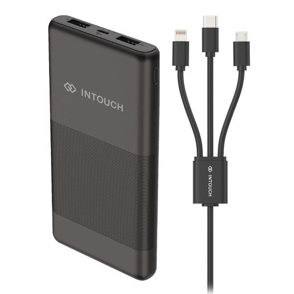 INTOUCH P-BANK 10000mah + 3 PRONG CABLE