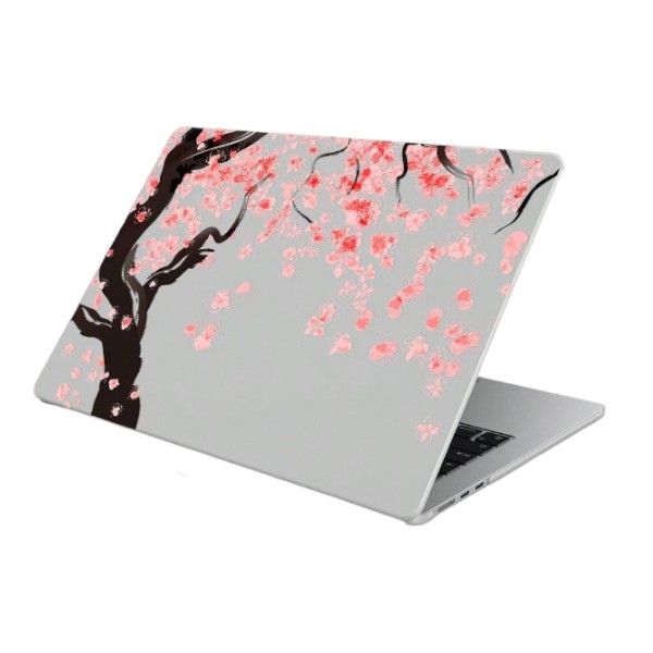 Cherry Blossom Hard Shell Case For MacBook Air M2 2022 - Transparent