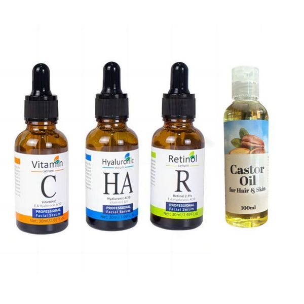 Vitamin C, Retinol and Hyaluronic Acid Serum with Castor Oil