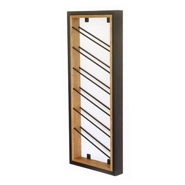 Premium Oak and Steel 6 bottle Wine Rack