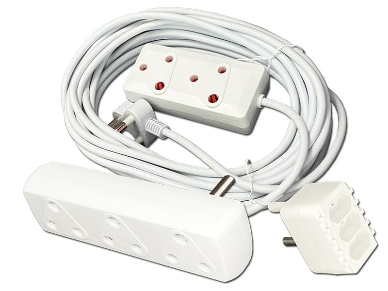 Everlotus Extension Cord 10M Bundle With 3 Way Multiplug And 1 Adapter