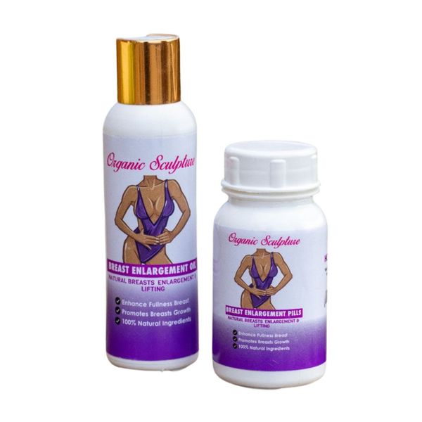 Breast Enlargement Oil &amp; Pills Combo - Natural Growth
