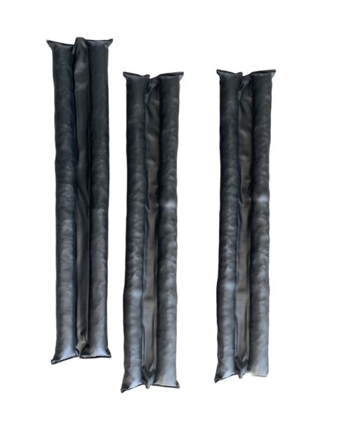 3x Wind Dust Blocker Insulators For Door Stopper - Black