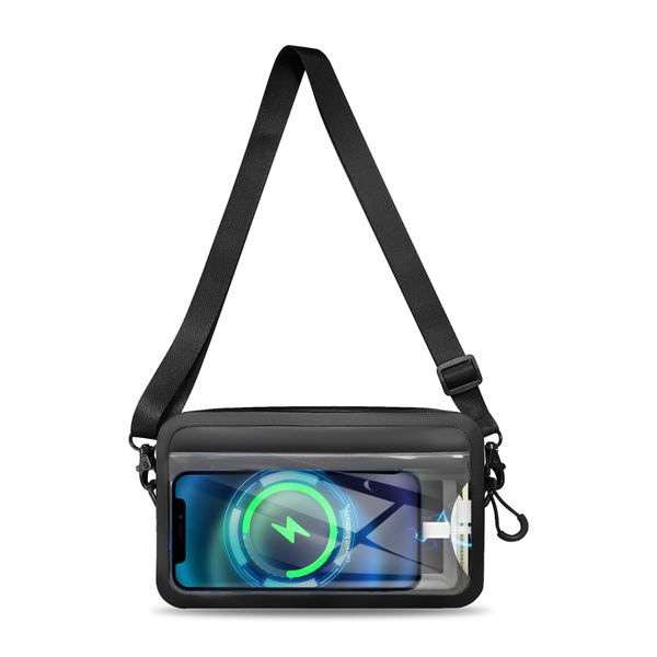 PVC Touch-Screen Waterproof Crossbody Storage Bag