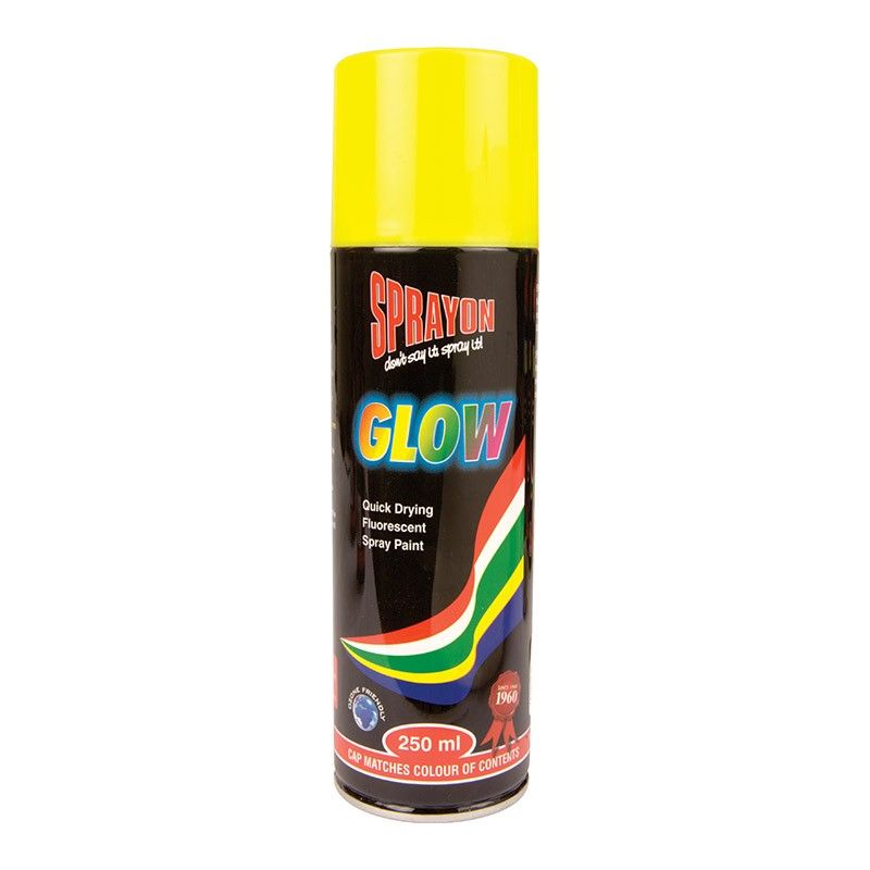 Sprayon Glow Yellow Spray Paint (300ml) Shop Today. Get it Tomorrow