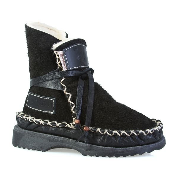 Gurmuki MEN'S Sheepskin Wool Ankle Boots -Charcoal