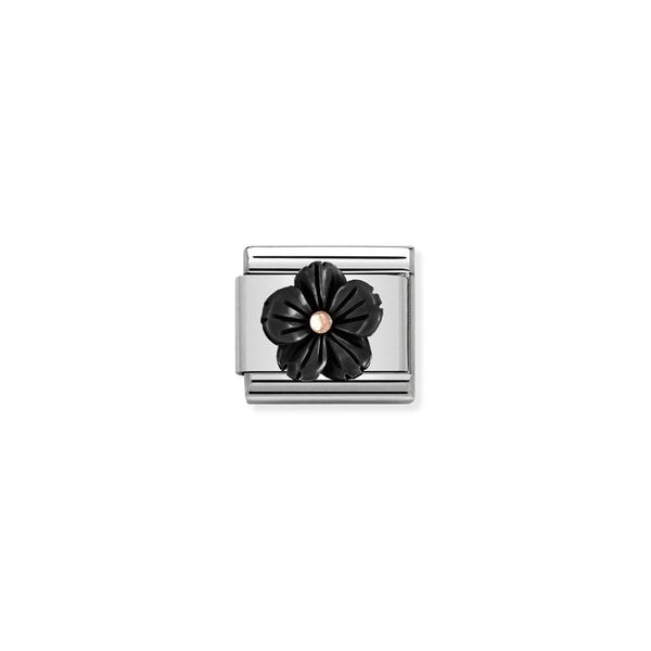 Nomination Composable Classic Link Pink And White Flower.