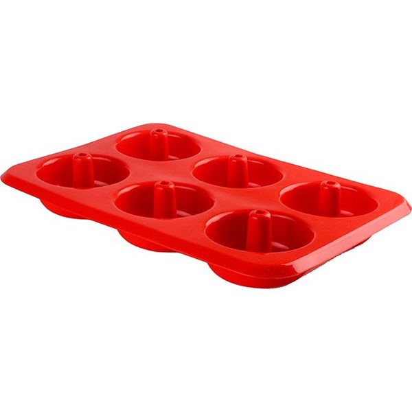 Ibili - Strawberry Silicone 6 Cavity Doughnut Mould
