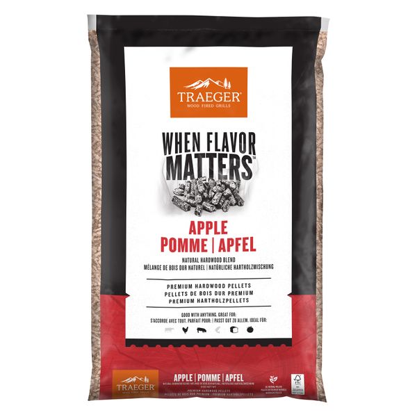 Traeger Apple Hardwood Pellets 9KG Bag - FSC Approved