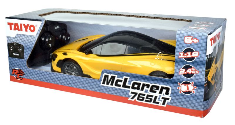 Taiyo RC 1:18 MClaren 765LT - Yellow And B
