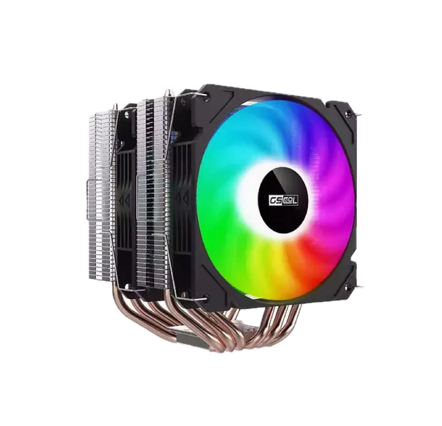 GSCool G-660C CPU COOLER RGB Colorful Fan 6 x 6mm Heat Pipe and Twin Tower
