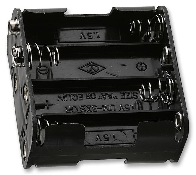 Multicomp (BT00839) Battery Holder, AA x 8, Snap On