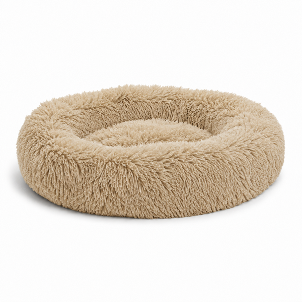 70cm - LARGE - Premium Plush Calming Cuddle Donut Bed for Cats &amp; Dogs/ Soft