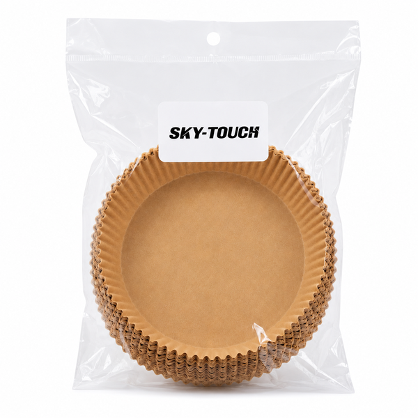 Sky-Touch 50pcs Air Fryer Paper Liners, Non-Stick Round Baking Cups 16cm